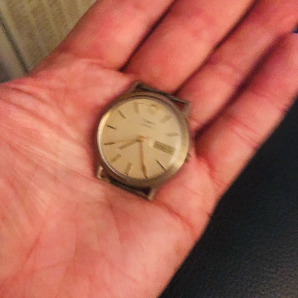 Timex Men's Watch with Gold and Brown Accents